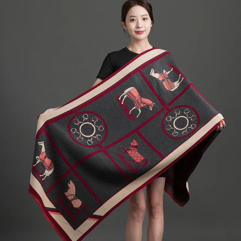 Luxuriöser Kaschmir-Gefühl Schal für Frauen im Herbst/Winter-Yabubest - Home & More