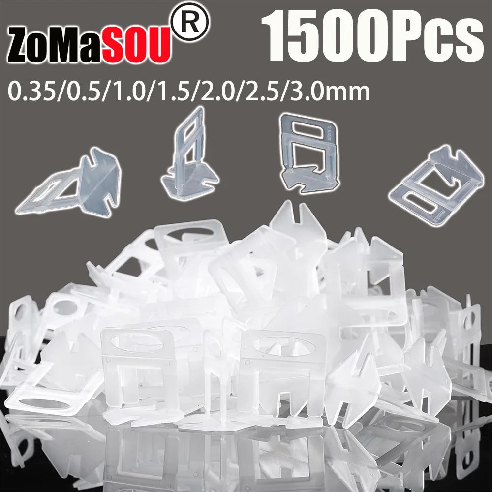 Präzises Fliesen-Nivelliersystem: 100-1500 transparente Clips 0,35-2 mm Abstand