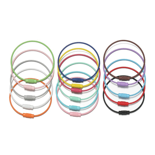 50mm 10er Set Eisen Schlüsselringe Bunte Schlüsselbund Ringe DIY