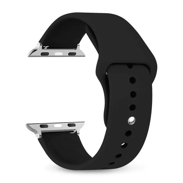 Silikon Armband für 38-49 mm Smartwatches kompatibel mit iOS Geräten