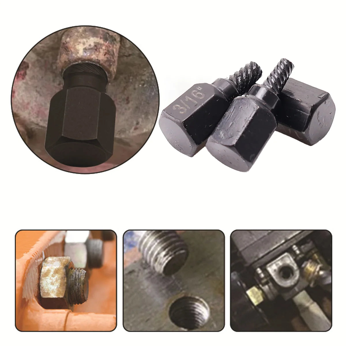 10-teiliges Multi-Spline-Schraubenausdreher-Set mit Sechskantschaft-Yabubest - Home & More