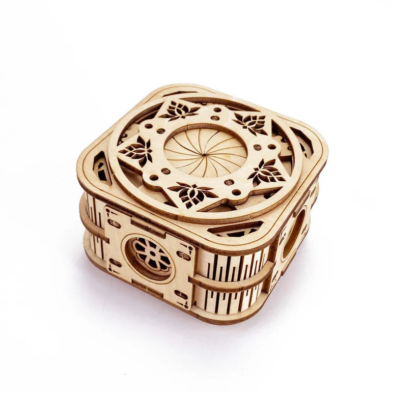 3D Holzbaukasten Spieluhr Bausatz für Kinder und Erwachsene