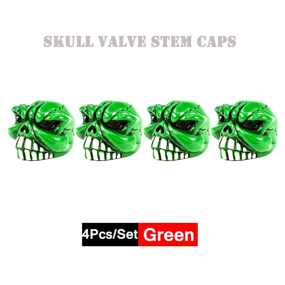 4er Set Totenkopf Ventilkappen Universal Staubdichte Reifenventilkappen