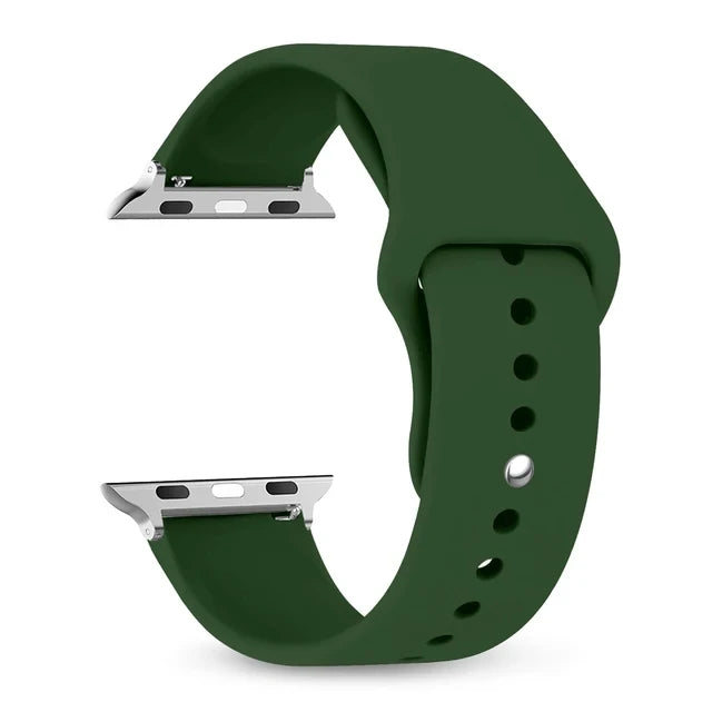 Silikon Armband für 38-49 mm Smartwatches kompatibel mit iOS Geräten