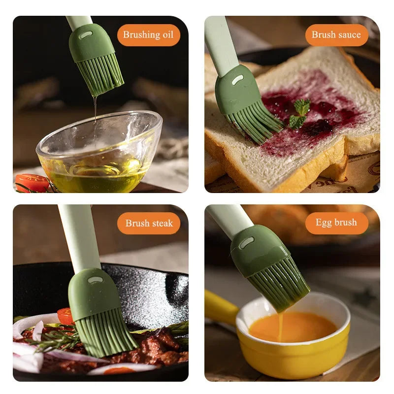 2er-Set hitzebeständige Silikon Öl Pinsel für Grill, Backen - Kochen