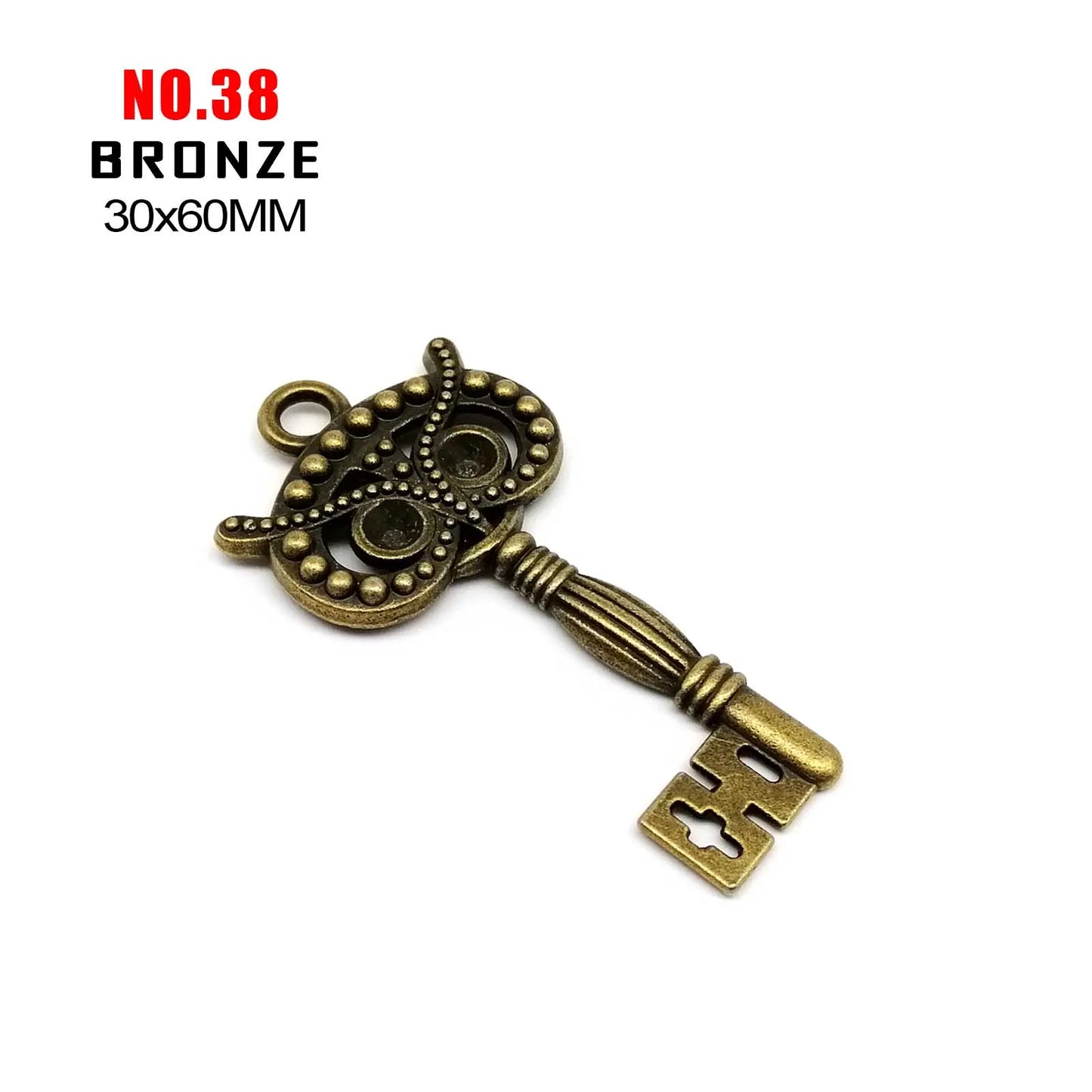 2er Set dekorative Metall-Schlüssel für Steampunk Schmuck DIY Basteln