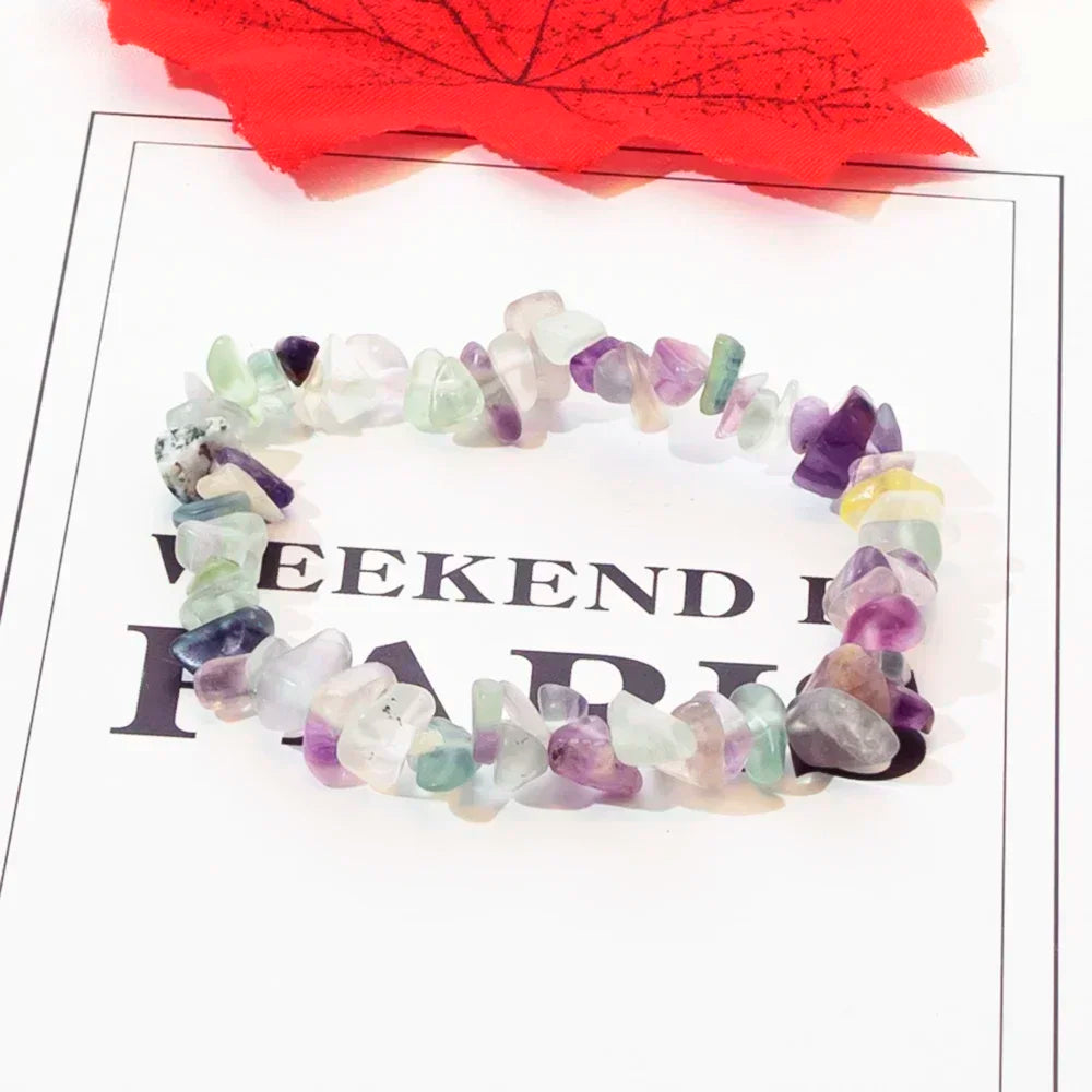 Farbenfrohes Natur Edelstein Armband Stretch für Damen Geschenk