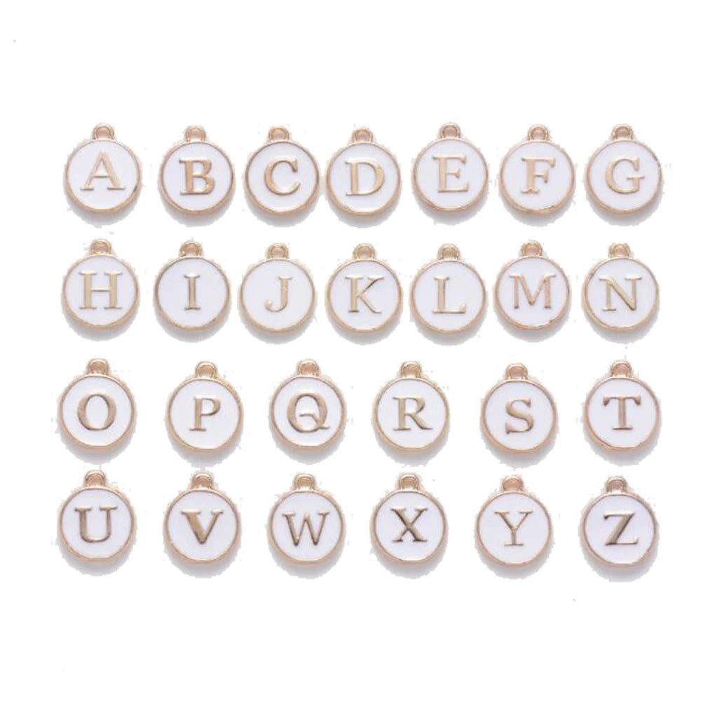 26-teiliges Alphabet Buchstaben Charms Set für DIY Schmuckherstellung