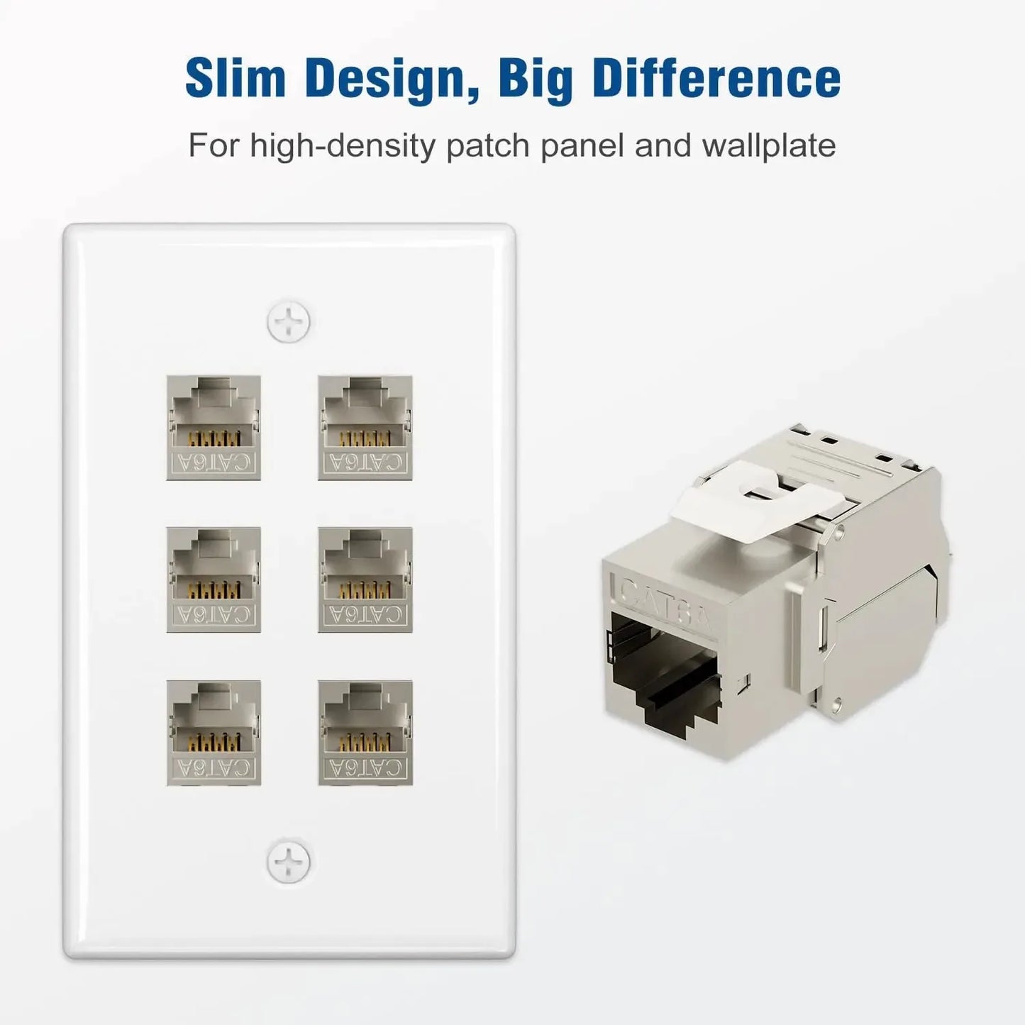 Weiblicher RJ45-Koppler Ethernet modularer Trapez Buchse mit STP-Zink