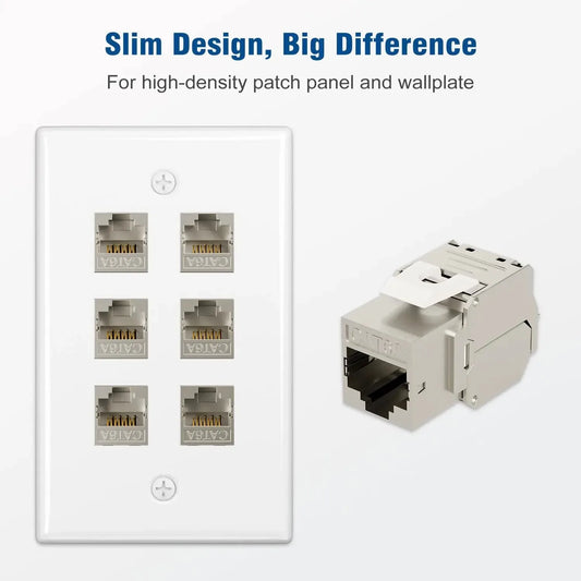 Weiblicher RJ45-Koppler Ethernet modularer Trapez Buchse mit STP-Zink
