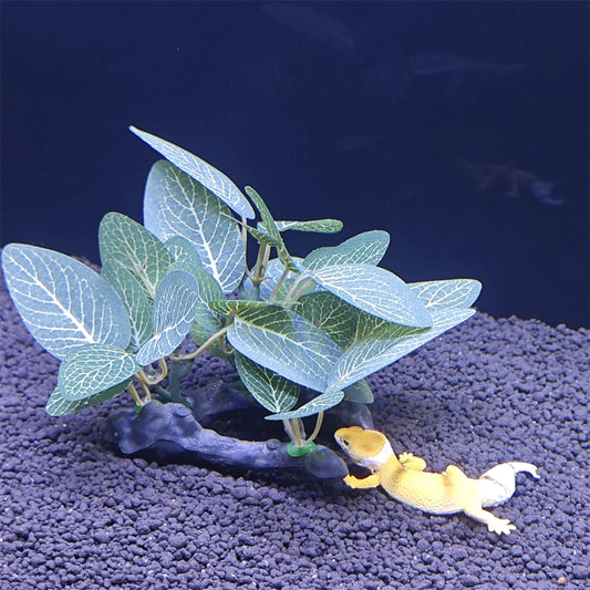 Aquarium Dekoration: Künstlicher Baumstamm & Gras aus Kunststoff für Unterwasser