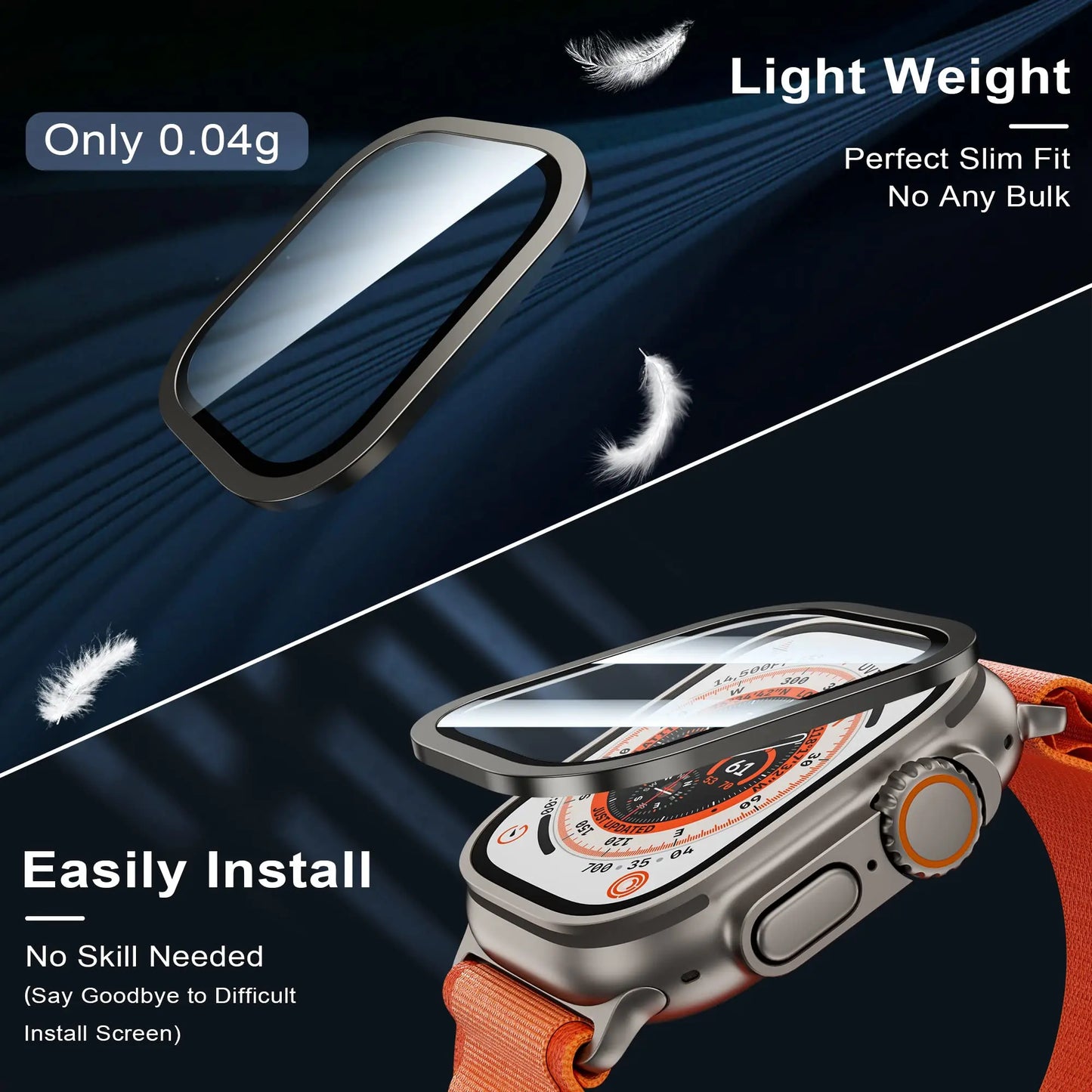 Kratzfeste Displayschutzfolie 3D-Schutz für Smartwatch 49 mm Ultra
