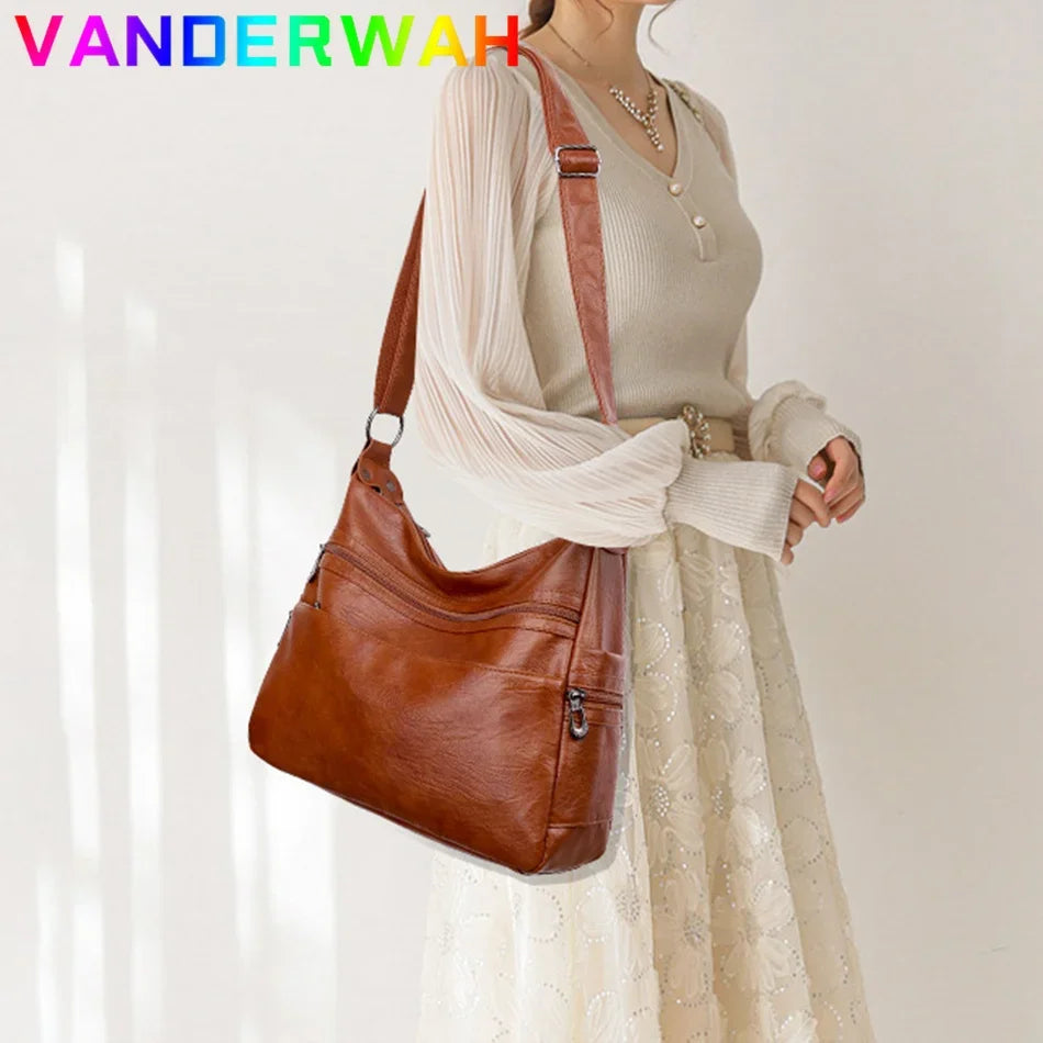 3-lagige große Schultertasche mit Reißverschluss, lässige Crossbody-Tasche-Yabubest - Home & More