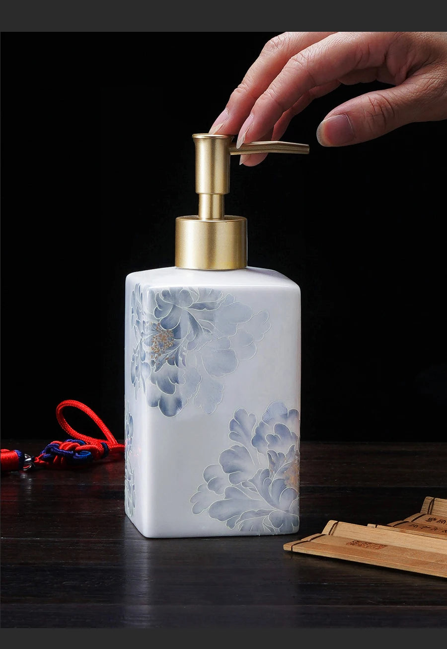 Keramik Seifenspender für Flüssigseife Badezimmer Accessoire