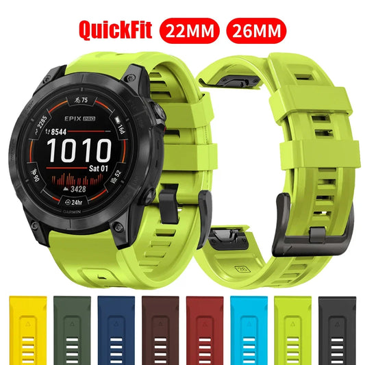 Schnellverschluss Silikon Uhrenarmband 22mm - 26mm für Sportuhren
