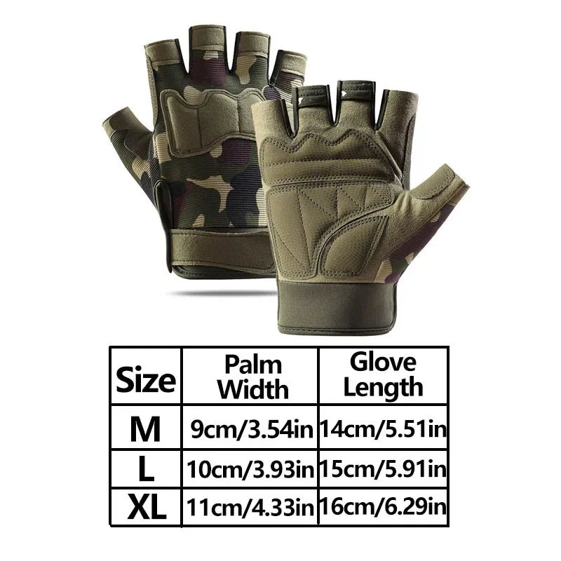 Unisex Halbfinger Outdoor Handschuhe – Atmungsaktiv, Verschleißfest, Taktisch