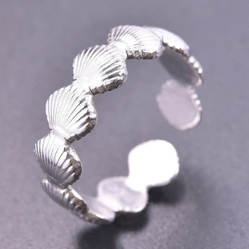 6 teiliges Edelstahlring Set mit Meeresmotiven für Frauen und Männer