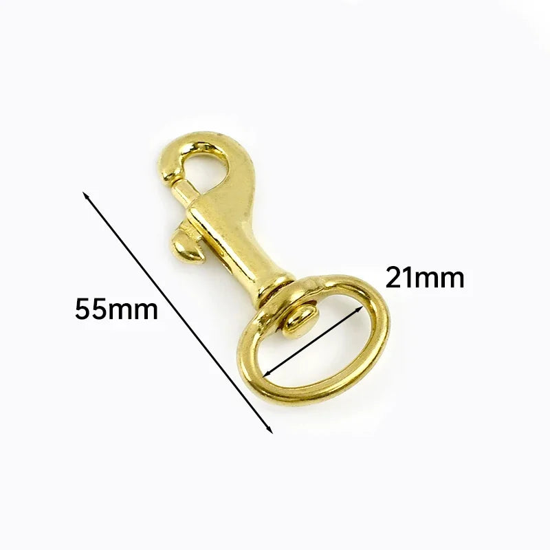 Massiver Messing Karabinerverschluss 10 30 mm drehbar für Taschen Gürtel