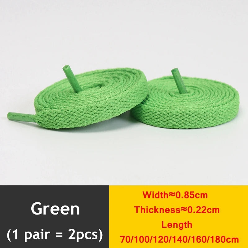 1 Paar flache verdickte Schnürsenkel für High-Top-Sneaker in 25 Farben