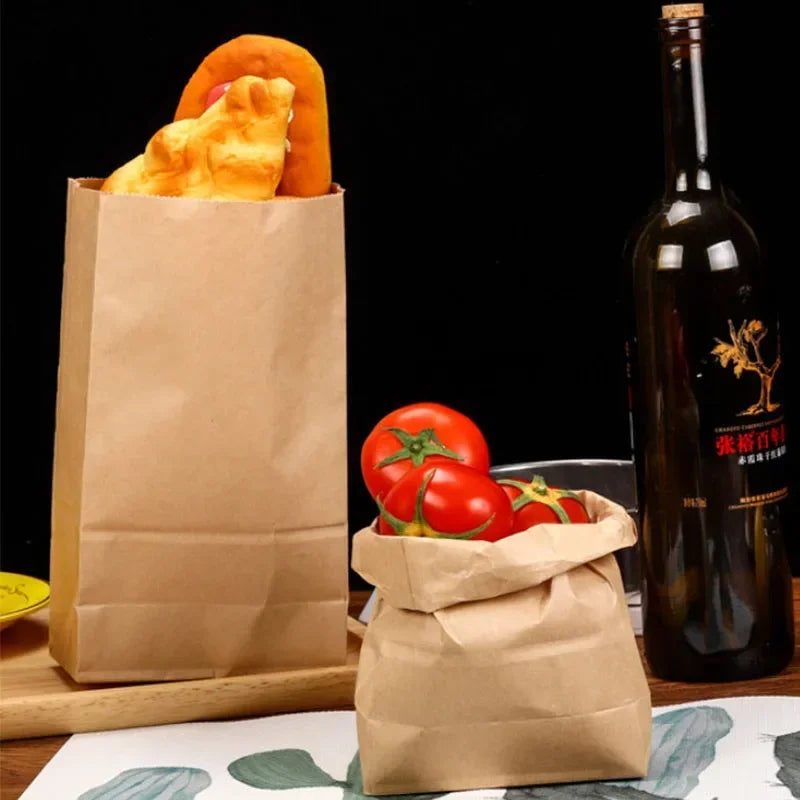 Kraftpapier Taschen 10 20 oder 50 Stück Einweg Lebensmittel Verpackung-Yabubest - Home & More