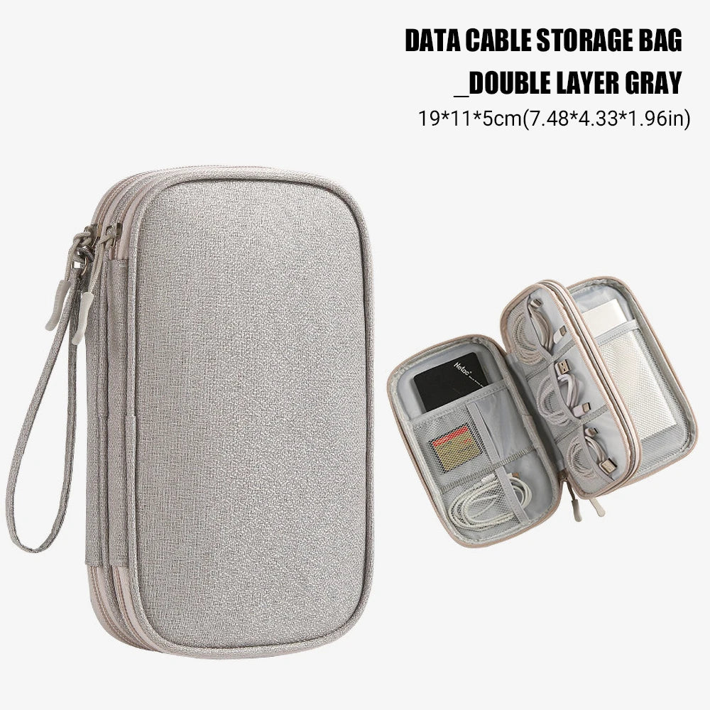 Reise Organizer Tasche für Kabel USB Ladegerät Wasserdicht Tragbar Mehrschichtig