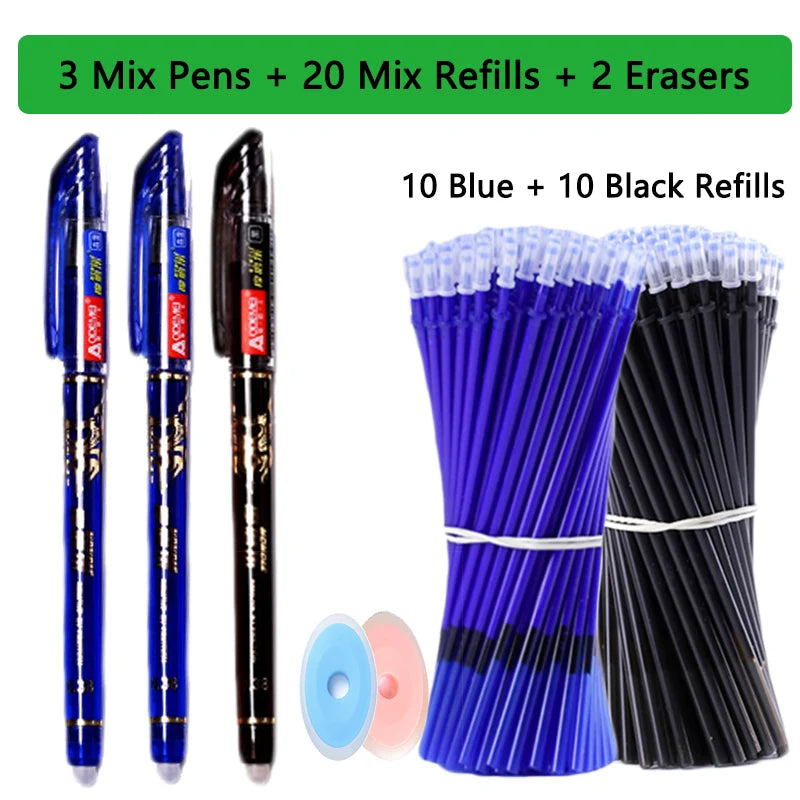 25-teiliges Kawaii Löschbares Gelstift-Set für Schule und Büro 15 cm