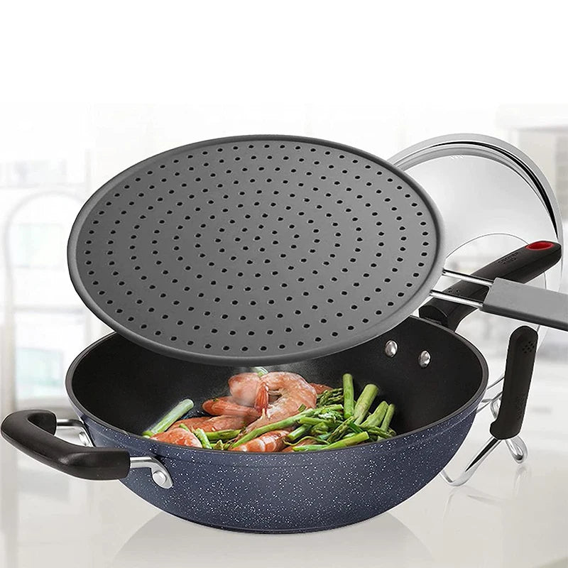 Hitzebeständiger Silikon Spritzschutz mit Griff für die Küche-Yabubest - Home & More