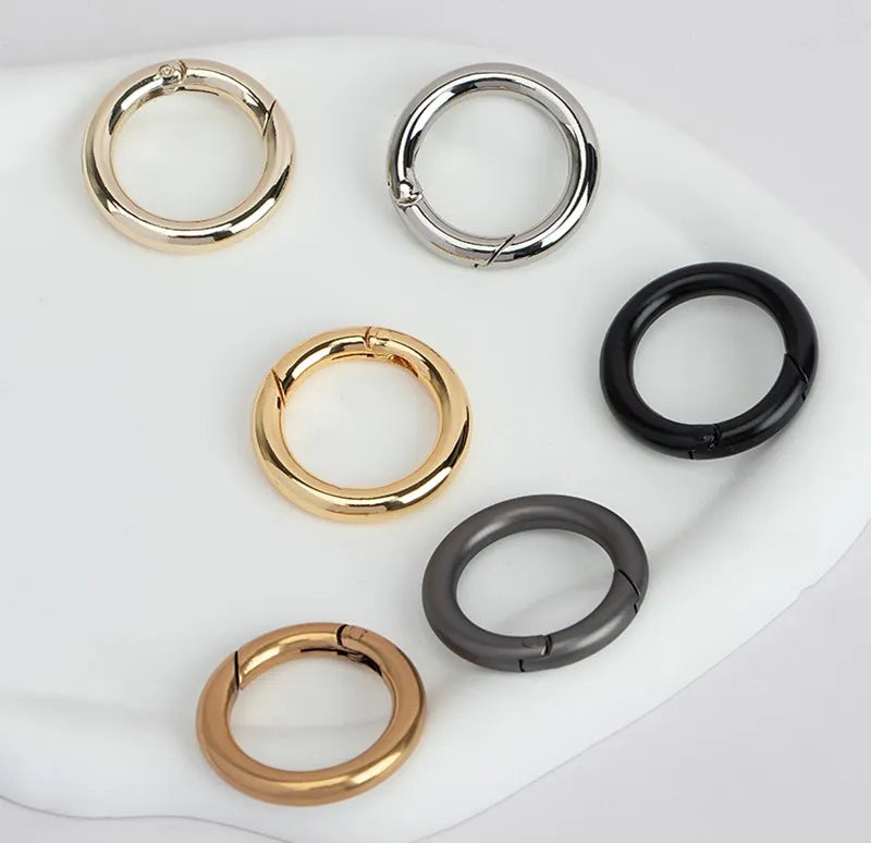 CRAZYSMITH O Ring runder Karabiner für Schlüssel bund Schlüssel anhänger Verschluss Verbindungs ringe für Schlüssel anhänger Clip Riemen Schnalle Karabiner haken Tasche Zubehör-Yabubest - Home & More