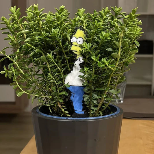 Robuster ABS Pflanzenstecker mit witzigem Simpsons Bush Meme Design