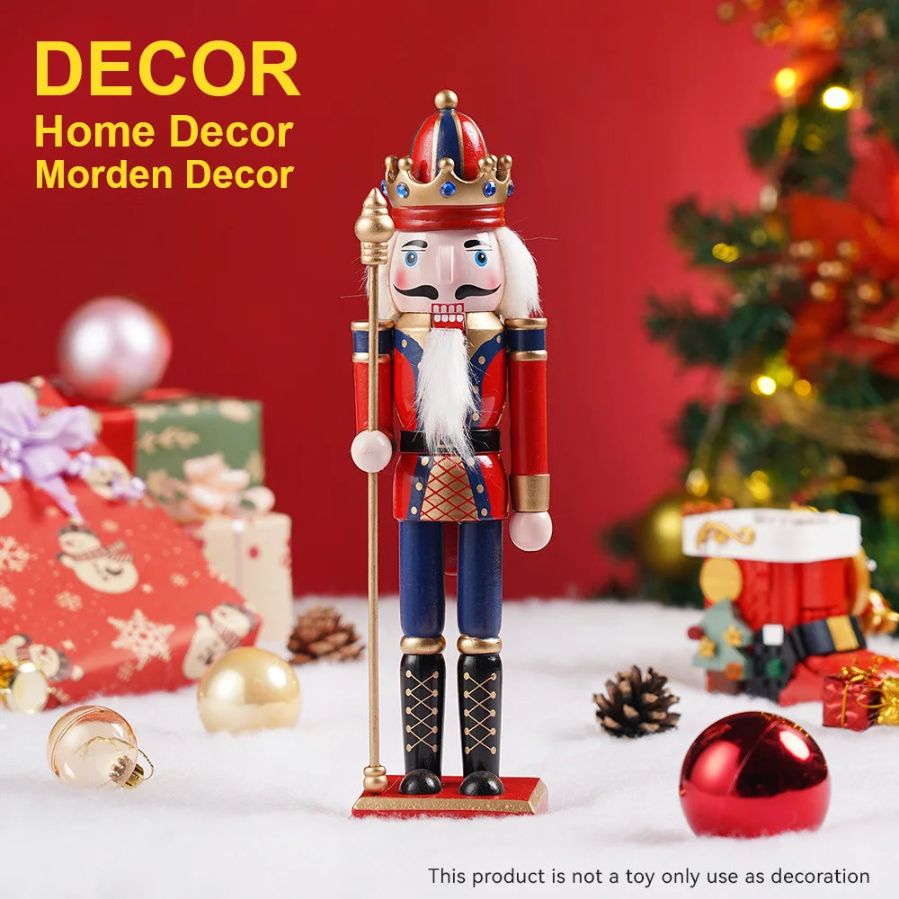 30 cm Holz Nussknacker Marionette Soldat Dekoration