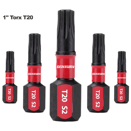 Impact Torx T20 Schraubendreher-Bit 1 Zoll magnetisch S2 Stahl Set