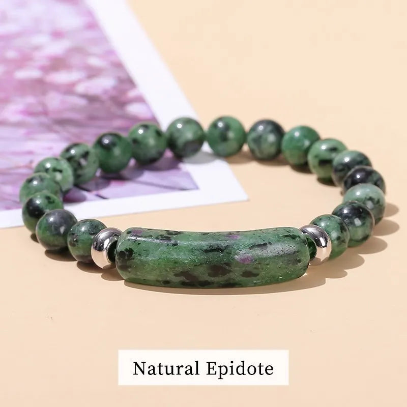 Naturstein Armband mit Rechteck Bar für Energie und Balance