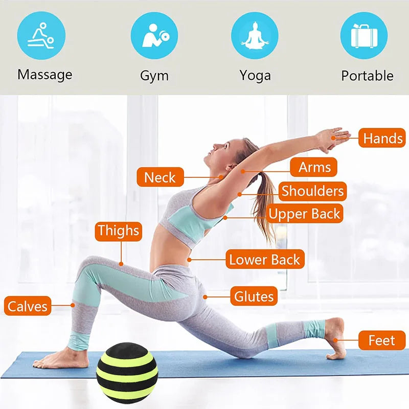 6,2 cm Tiefengewebe Massageball für Nacken Rücken Beine Fußmuskulatur