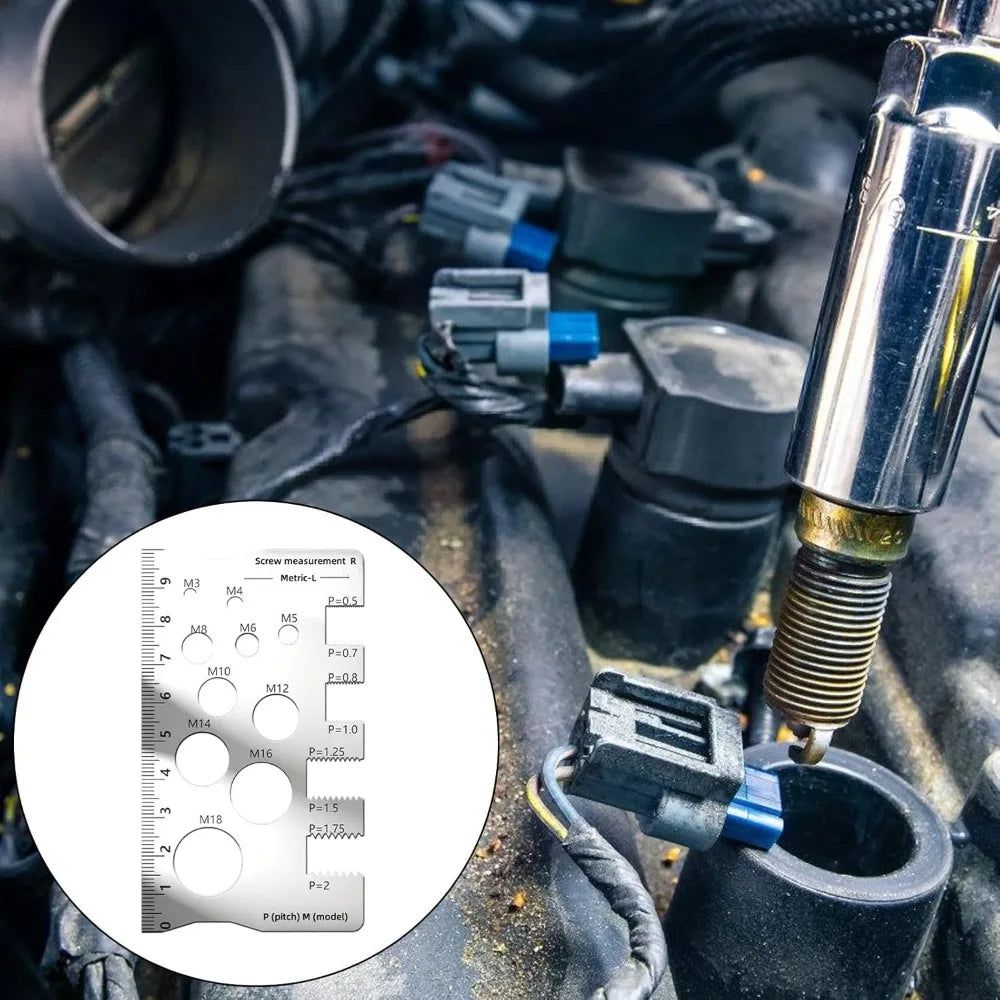 Multifunktionales Schraubengewinde Messset aus Edelstahl