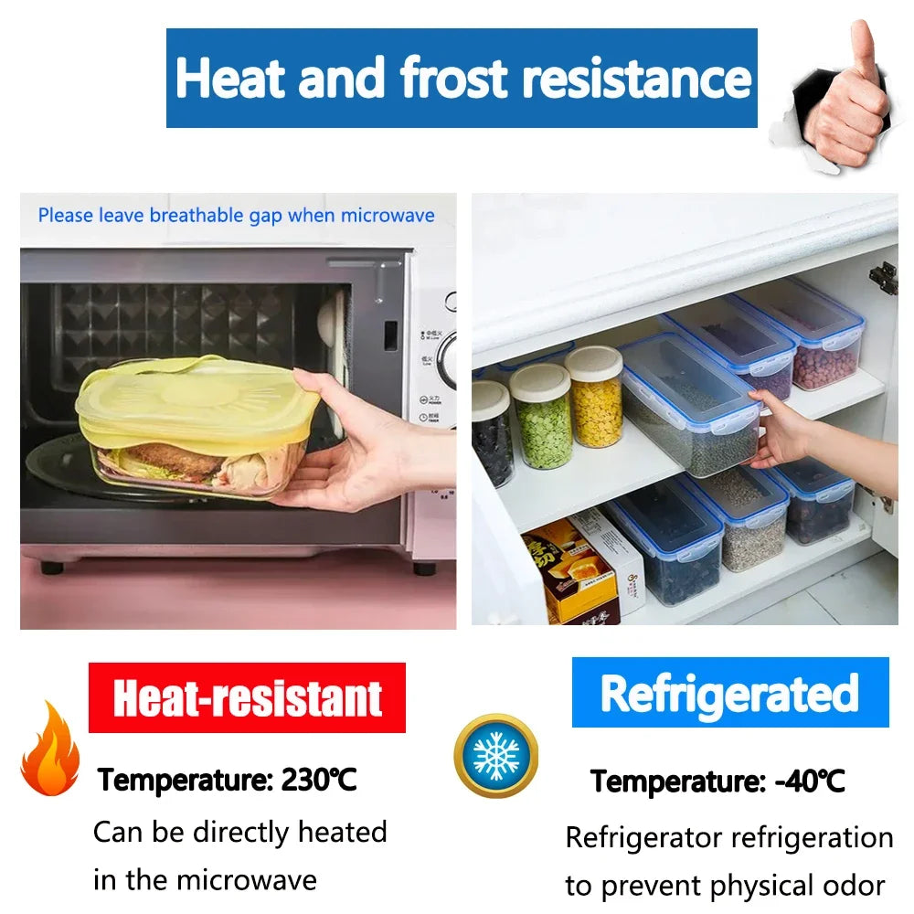 Lebensmittel Silikon Abdeckungen Set Wiederverwendbar Aufbewahrung