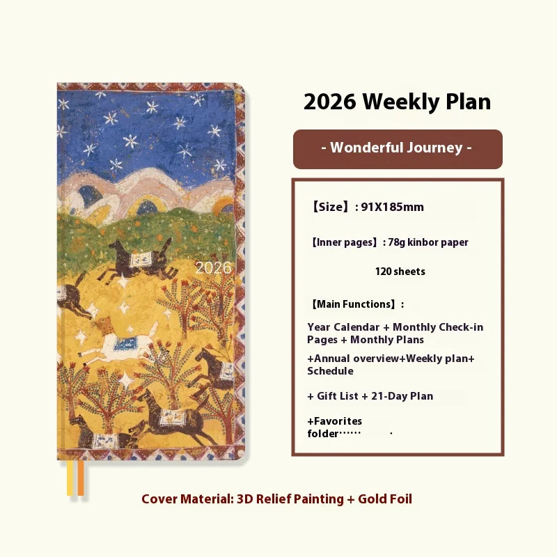 Wochenplaner 2026 Taschenformat – Wochenplan Notizbuch-Yabubest - Home & More