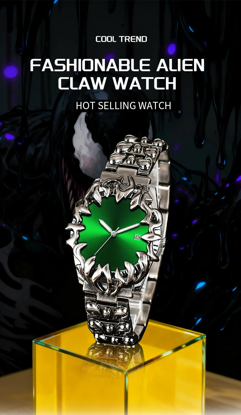 Sportliche Herrenuhr mit Edelstahl Armband und Quarzwerk