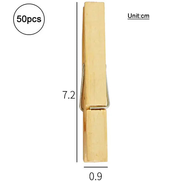 50 Mini Holz Clips für DIY Handwerk, Foto Deko & Büro – Verschiedene Größen