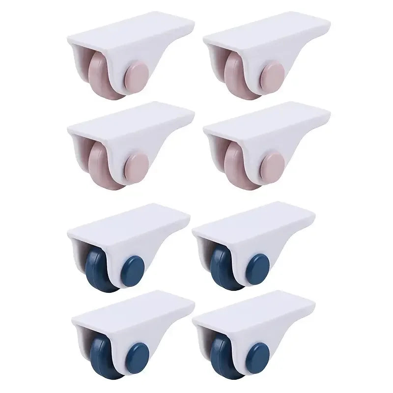 4/8x Selbstklebende Rollen für Lagerboxen Möbel Haushalt Boden Caster