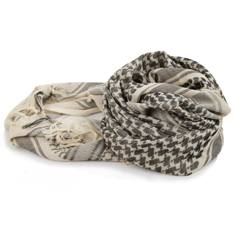Taktischer Keffiyeh Shemagh Schal aus Baumwolle für Kopf und Hals