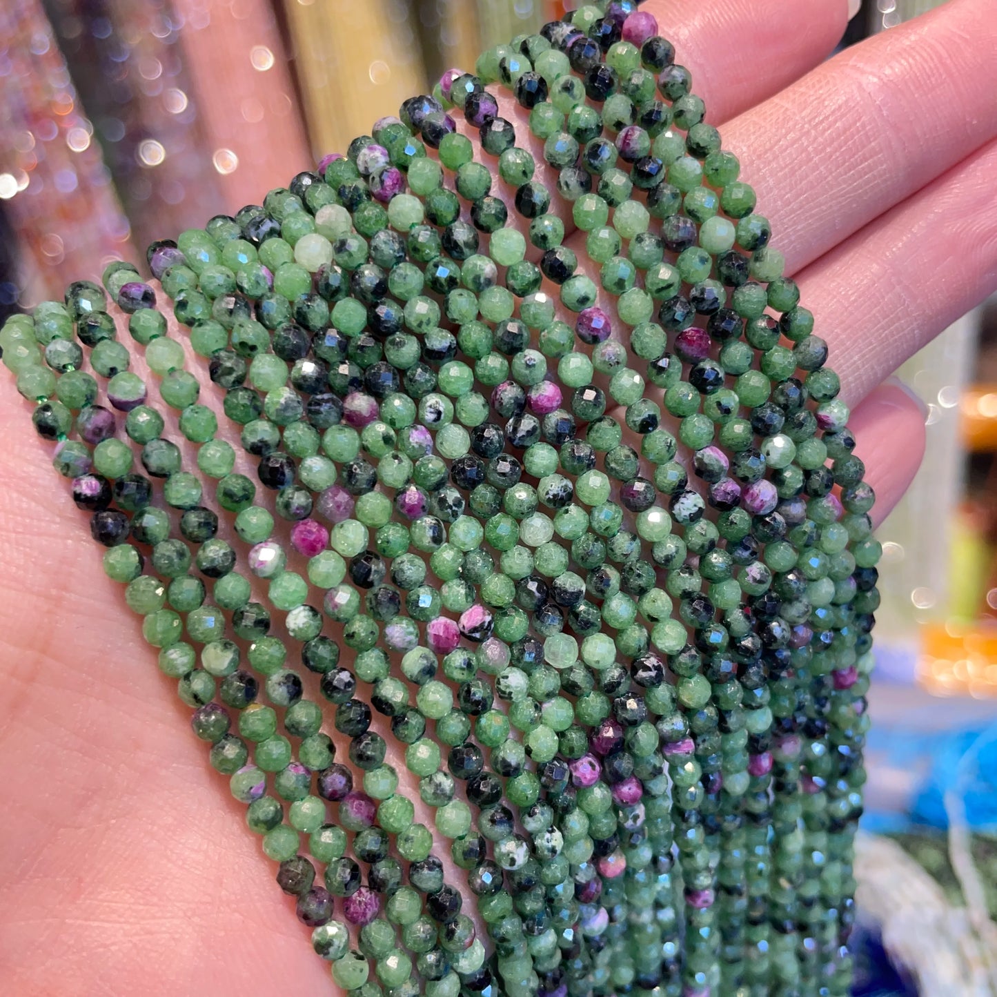 2 mm Naturstein Amethyst Tigerauge Lapislazuli Perlen für Schmuckherstellung-Yabubest - Home & More