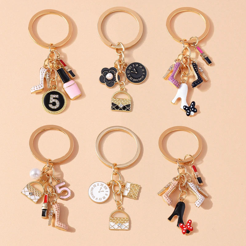 Emaille Simulation High Heels Schlüsselanhänger für Frauen - Mädchen