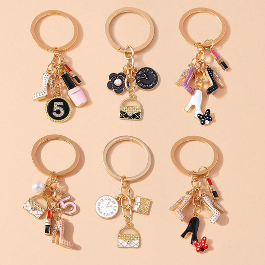 Emaille Simulation High Heels Schlüsselanhänger für Frauen - Mädchen