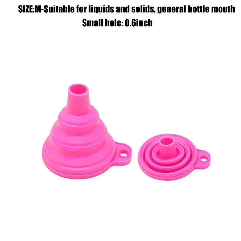 Faltbarer Silikon Küchentrichter für Flüssigkeitsbefüllung und Öl