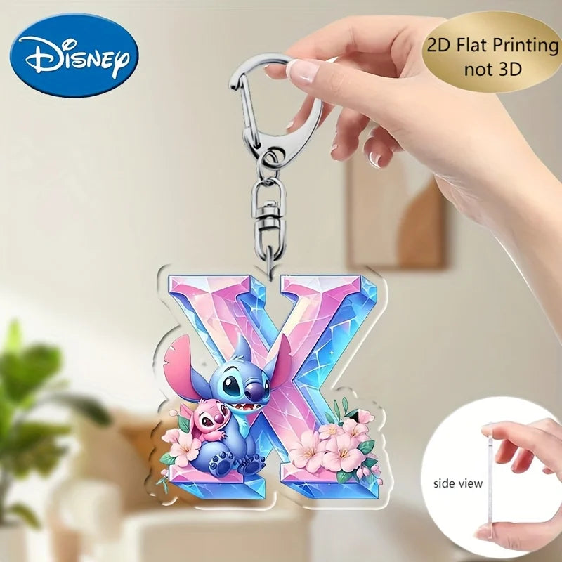 Bunter 2 Zoll Acryl Schlüsselanhänger mit A-Z Buchstaben für Kinder