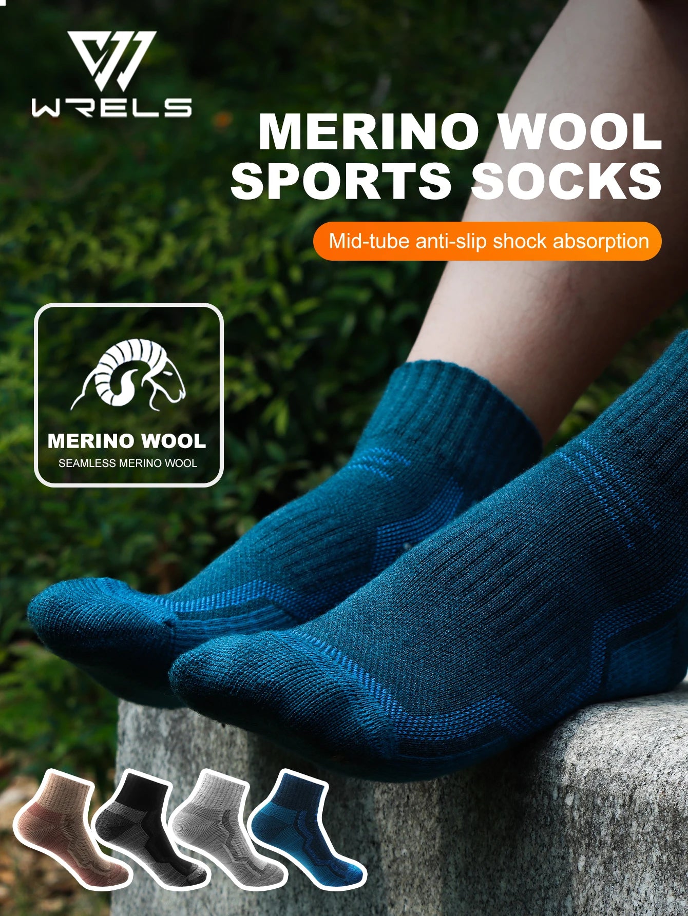 Warme Thermosocken aus Merinowolle für Ski und Wandern