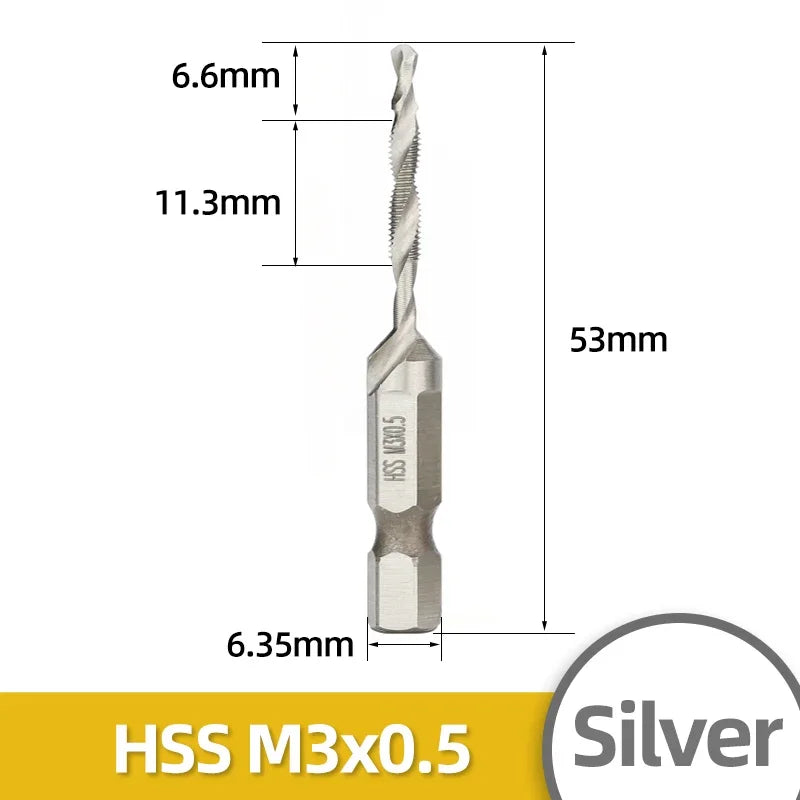 HSS Titan Überzogene Gewindebohrer Set M3-M10 mit Senker und Entgrater