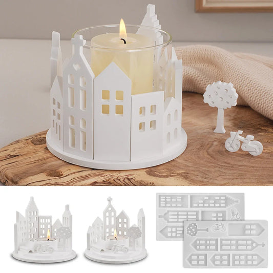 Silikonform für DIY Kerzenhalter im Haus Design