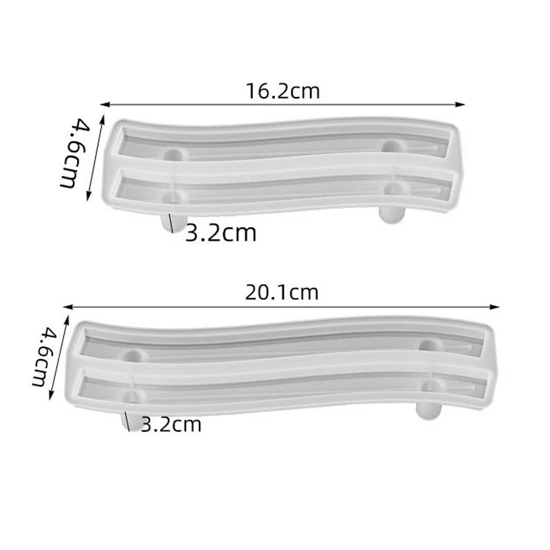 Große rechteckige Silikonform für Epoxidharz Tablett DIY Untersetzer