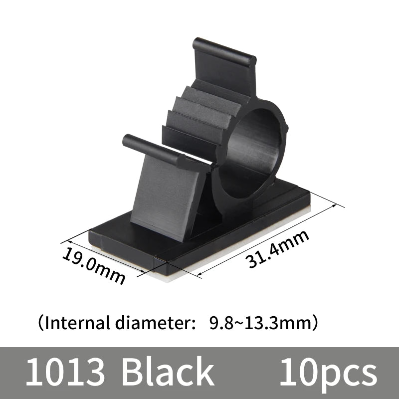 10x Selbstklebende Kabel Organizer Clips für Auto PC TV Kabel Management